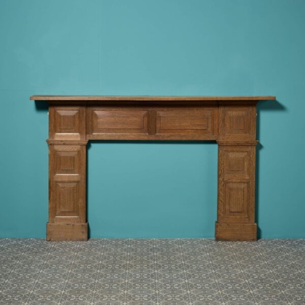 19th Century Georgian Style Panelled Oak Fireplace