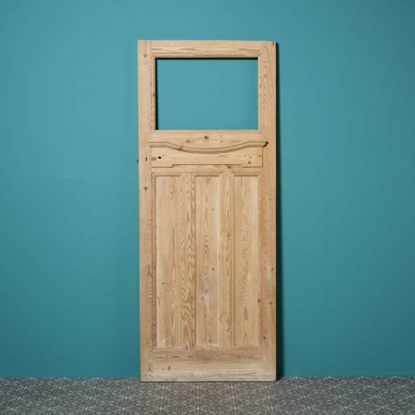 Edwardian Style Reclaimed Stripped Pine Door For Glazing