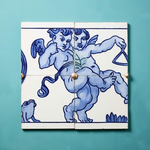 0_UKH9994 Antique Neoclassical Style Tiled Frieze Panel by Minton Hollins