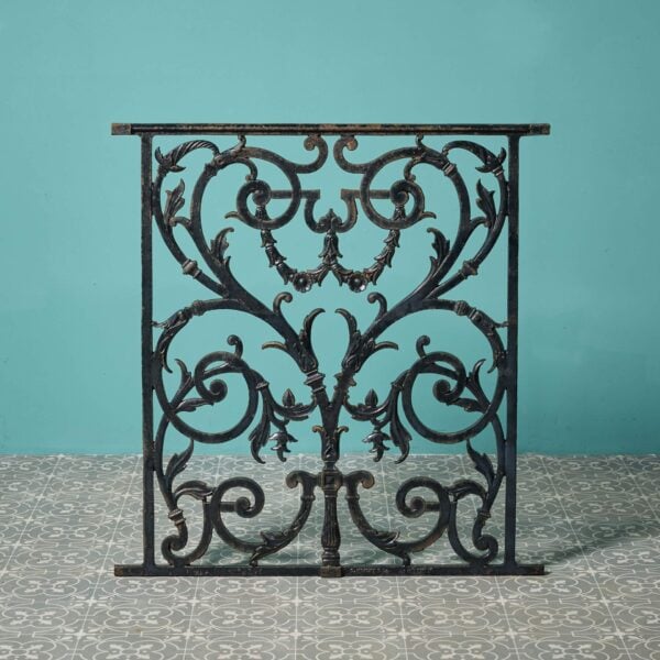 Reclaimed 19th Century Cast Iron Railing Panel