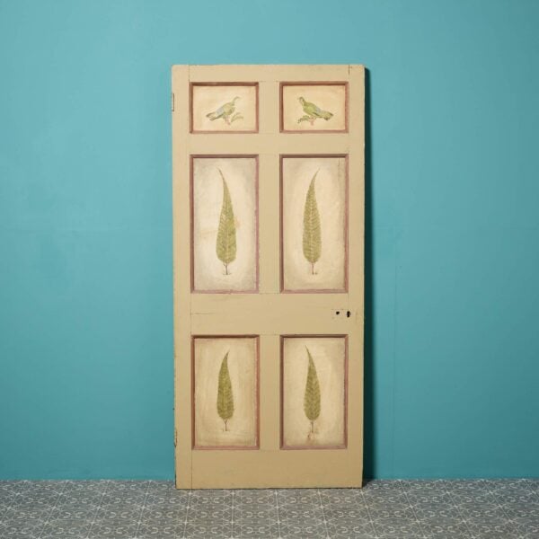 0_34928-1 Handpainted 19th Century Pine & Oak Interior Door
