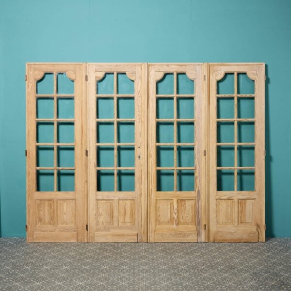 0_34930-1 Set of 4 Antique Glazed French Room Dividing Doors