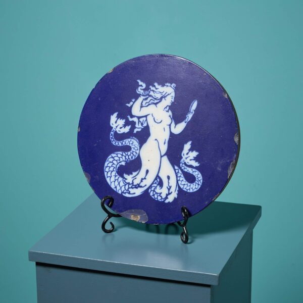 Rare Minton & Co Round Neoclassical Encaustic Tile