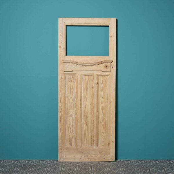 Edwardian Style Reclaimed Stripped Pine Door For Glazing