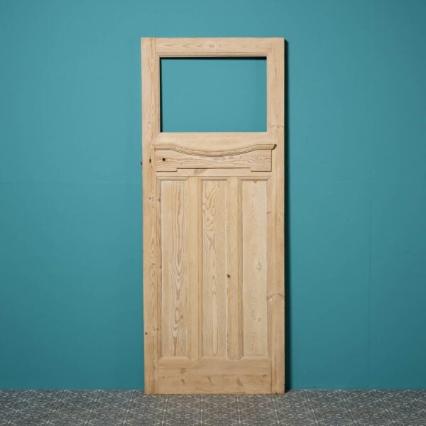 Edwardian Style Reclaimed Stripped Pine Internal Door For Glazing