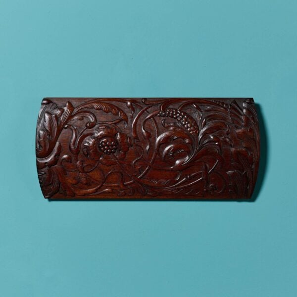 Handcarved 19th Century Mahogany Decorative Wall Panel