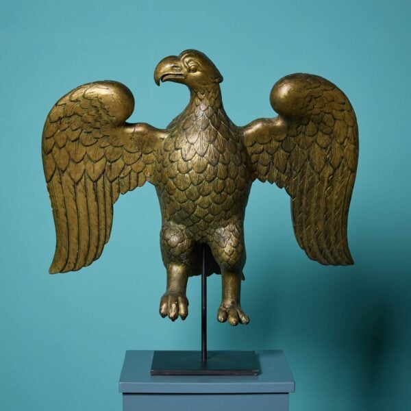 19th Century Neoclassical Hand Carved Giltwood Eagle
