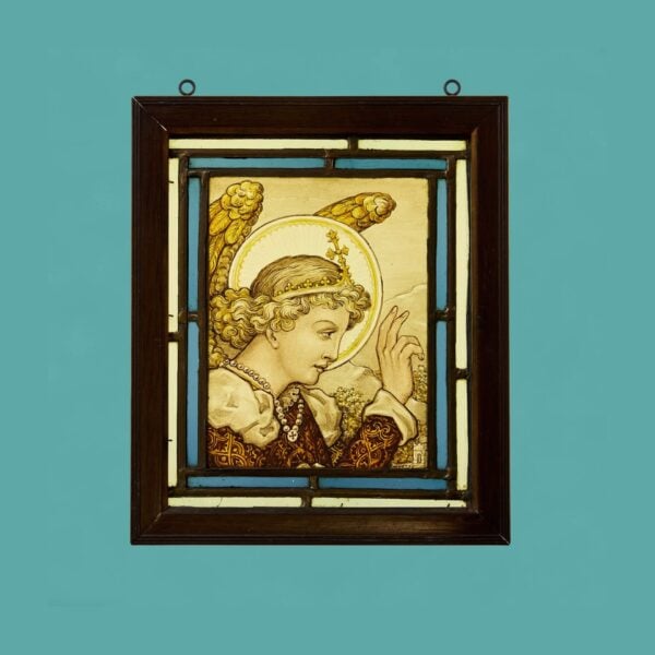 0_37335-0 19th Century Stained Glass Depiction Of An Angel