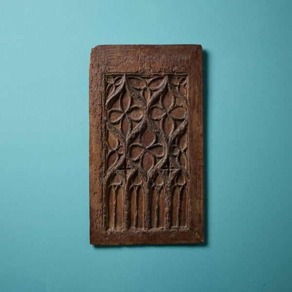 Handcarved 15th Century Gothic Oak Decorative Panel
