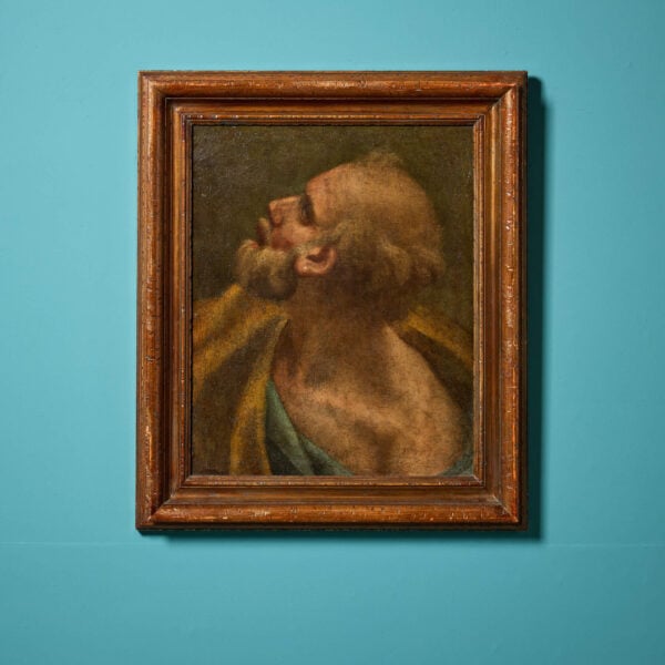 Large 17th century Italian School Philosopher Portrait Oil on Canvas