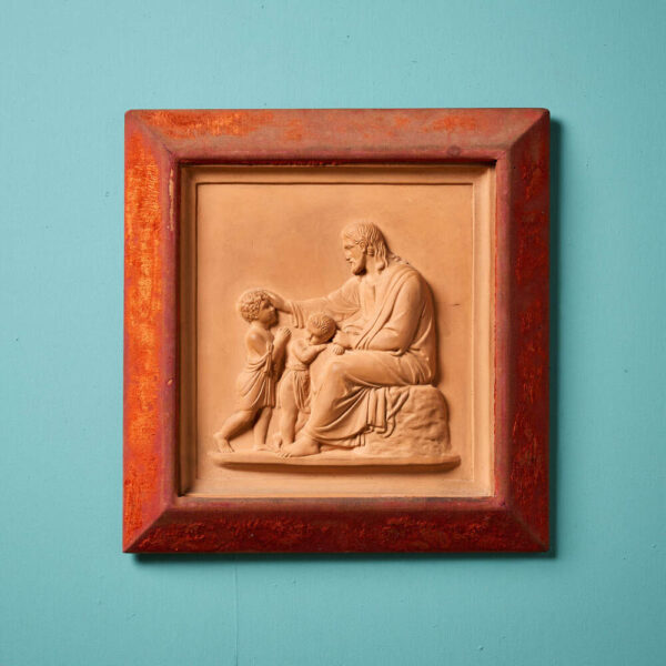 P. Ipsen (1815-1860) Framed Antique Terracotta Neoclassical Plaque