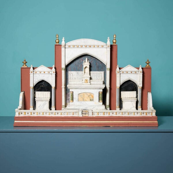 19th Century Specimen Marble Architectural Model of a Church