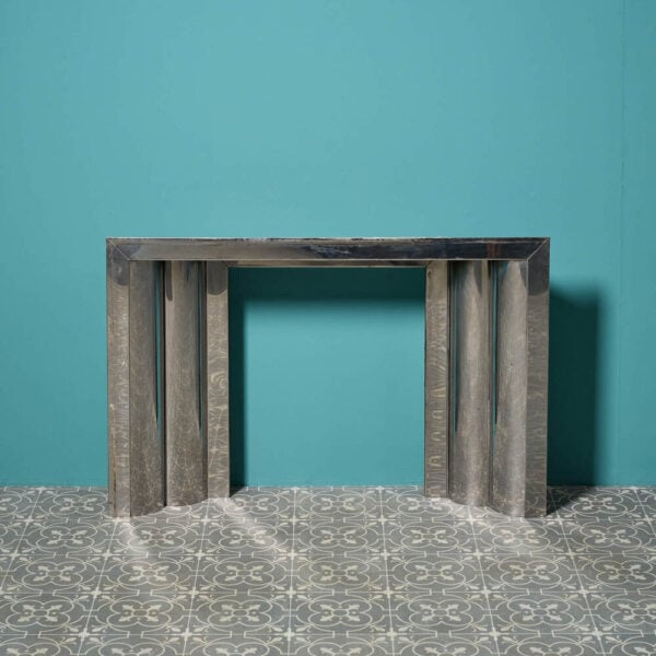 Antique Art Deco Stainless Steel Fire Insert