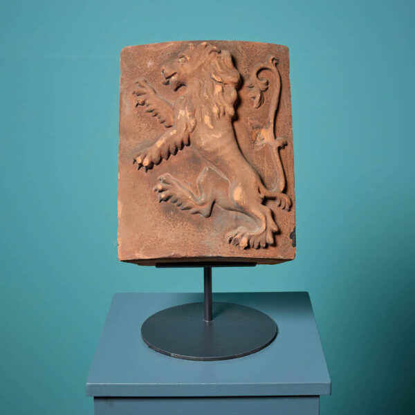 Reclaimed Terracotta Brick with Lion on Stand
