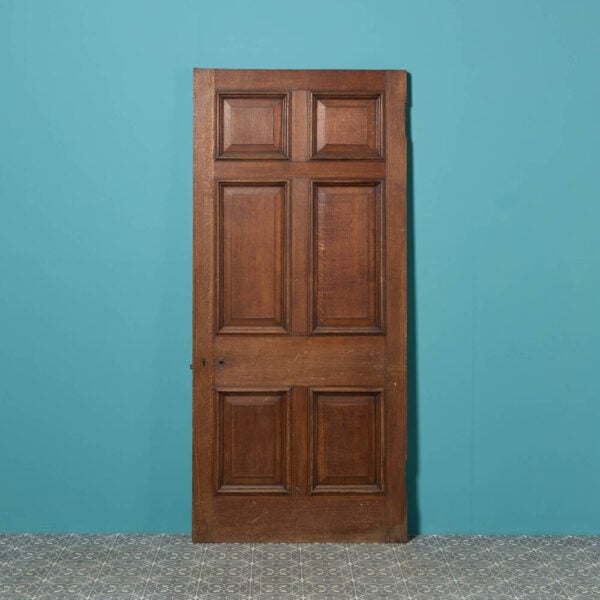 19th Century Georgian Style Oak & Mahogany 6-Panel Door