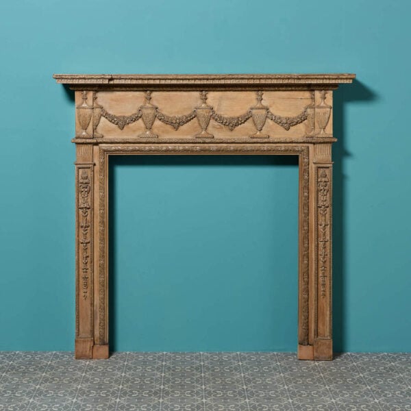 Antique Neoclassical Style Pine Fire Surround