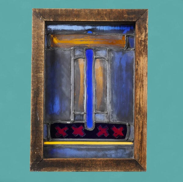 Abstract Contemporary Stained Glass Window