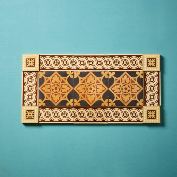 image Antique English Decorative Encaustic Tile Panel