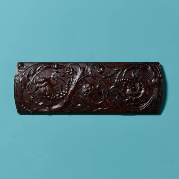 Decorative Handcarved 19th Century Mahogany Panel