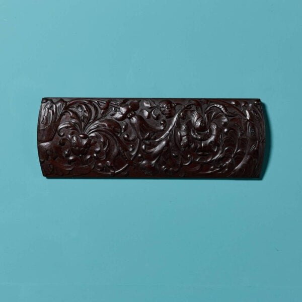 Handcarved 19th Century Decorative Mahogany Panel