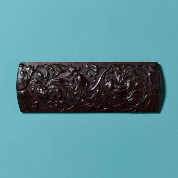 19th Century Victorian Carved Mahogany Panel