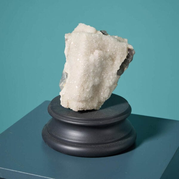 Angular Purple Fluorite Specimen with Quartz Coating