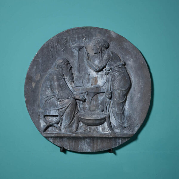 Neoclassical Style English Leadwork Plaque After Thorvaldsen