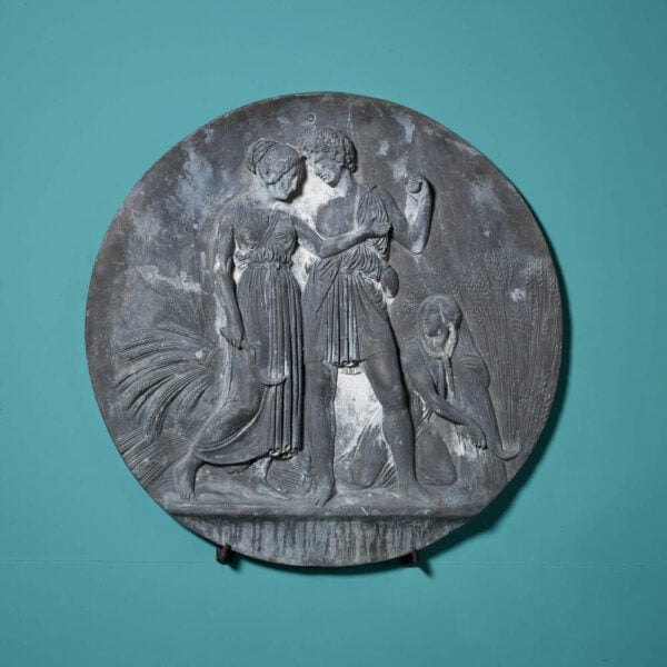 After Thorvaldsen English Neoclassical Style Lead Roundel