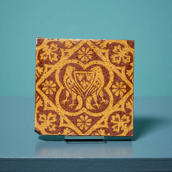 W. Godwin Antique Gothic Style Encaustic Tile