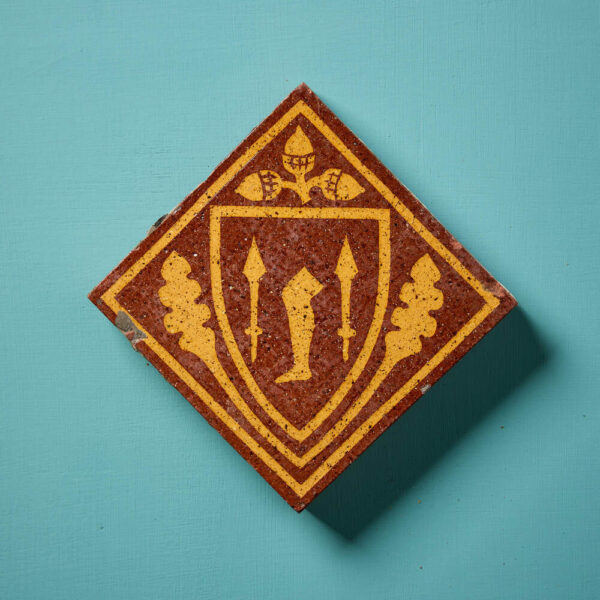 W. Godwin English Encaustic Coat of Arms Tile