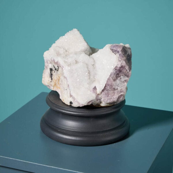 Natural Purple Fluorite Specimen with Quartz Crystals