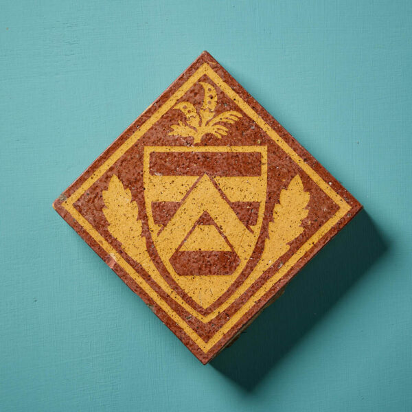 W. Godwin Antique Armorial Design Encaustic Tile