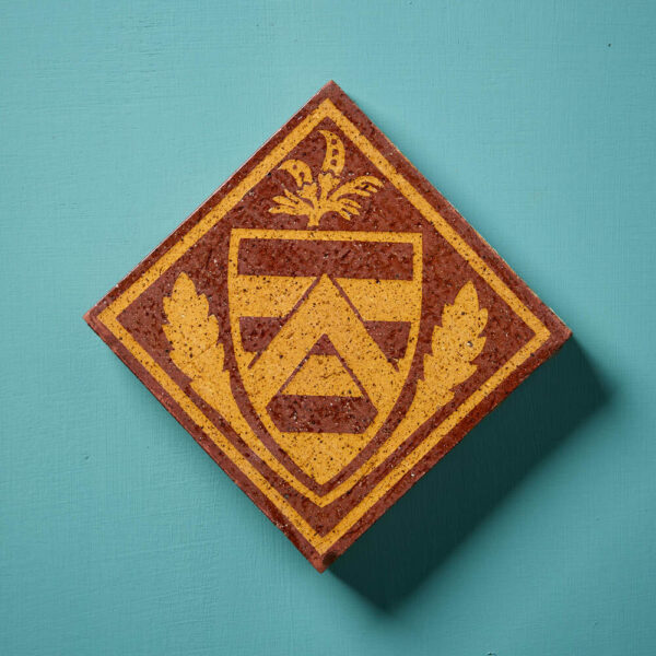Antique English Post-Medieval Encaustic Tile by W. Godwin