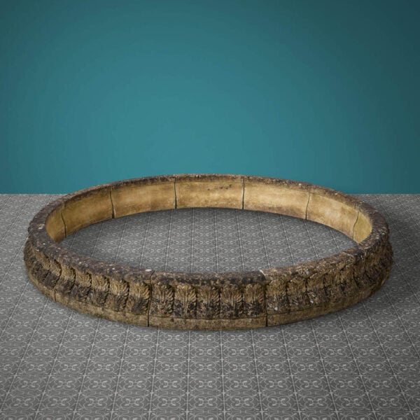 Large Reclaimed Round Composition Stone Garden Pond / Fountain Pool Surround ø2.7m (8.8ft)