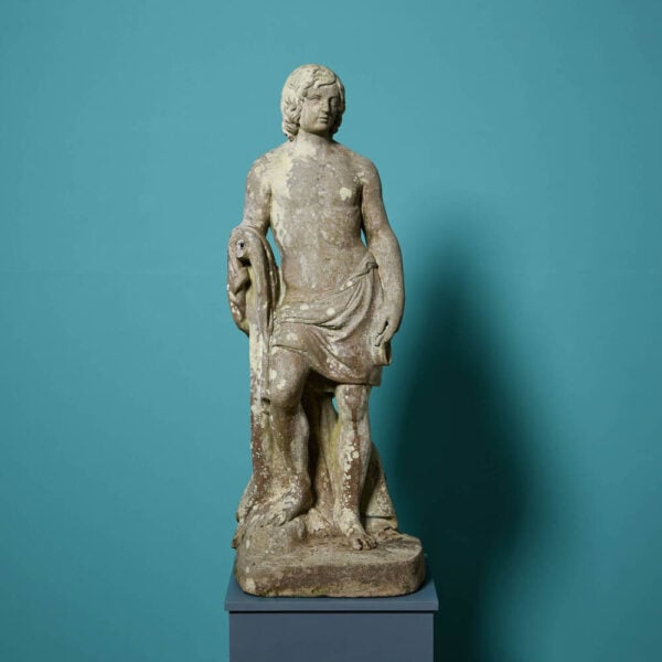 Antique Stone Statue of a Neoclassical Youth Attr. Austin & Seeley