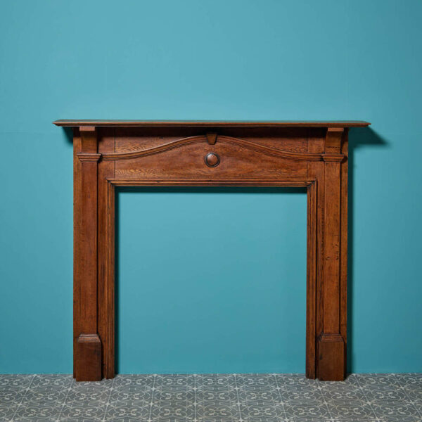 Antique English Edwardian Oak Fireplace