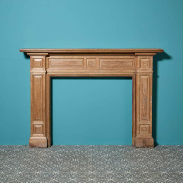 Large Antique Panelled Design Walnut Fire Surround