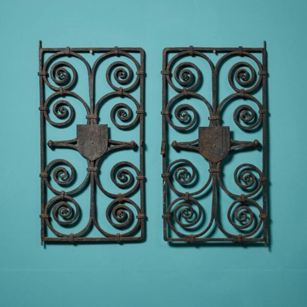 Set of 18th Century Medieval Style Wrought Iron Panels