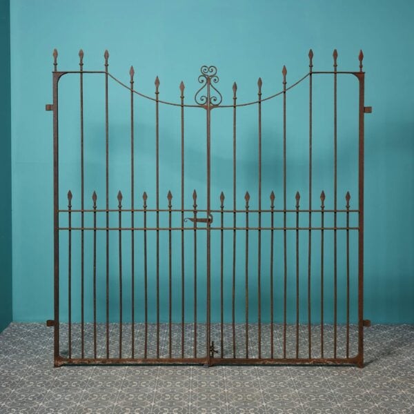 0_36290-1 Set of Tall Regency Period Wrought Iron Garden Gates