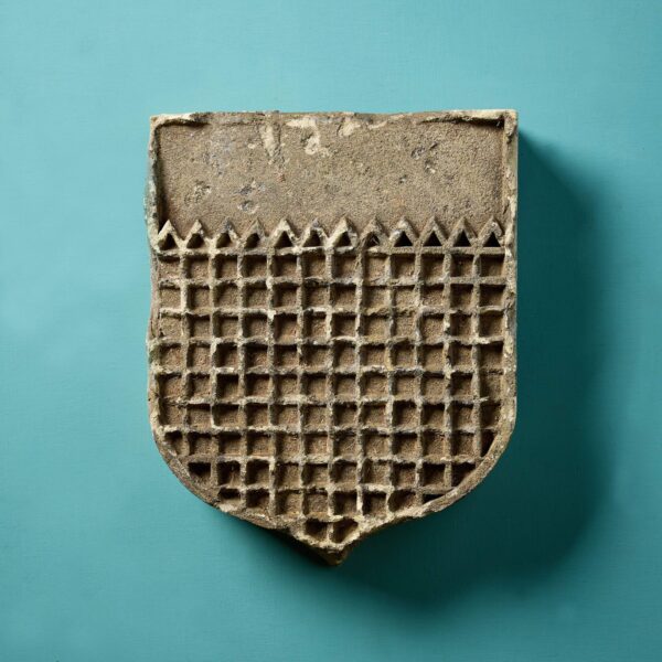 Antique Medieval Style Weathered Terracotta Shield