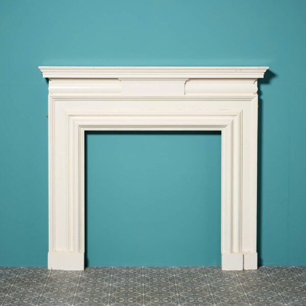 0_37087-1 Antique English Painted Pine Fire Surround