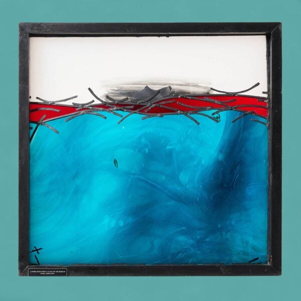 Mark Angus (b.1949) Framed Abstract Stained Glass Panel