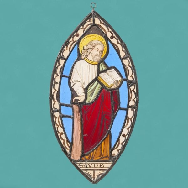 0_37141-blue ‘St Jude’ Ecclesiastical Stained Glass Window Panel