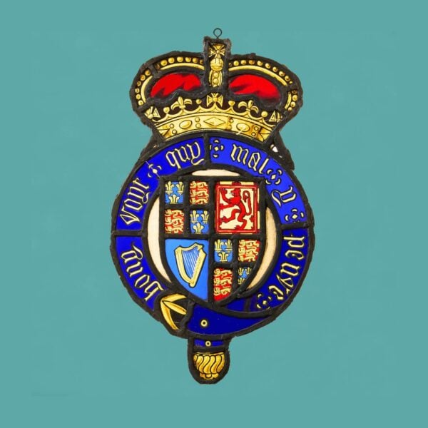 19th Century Roundel Depicting The Royal Arms of Charles II