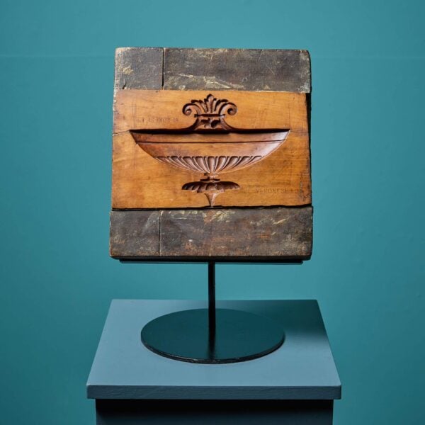 0_37337-1 Antique Carved Wooden Urn Mould Ex. Tucker Collection