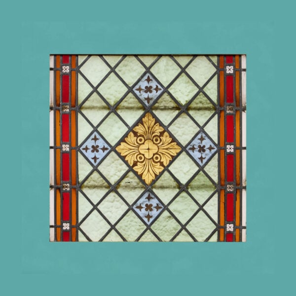 Reclaimed 19th Century Stained Glass Church Window