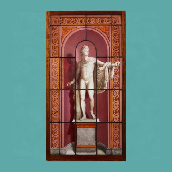 35675-0 19th Century Stained Glass Of Apollo Belvedere By W. Doyle