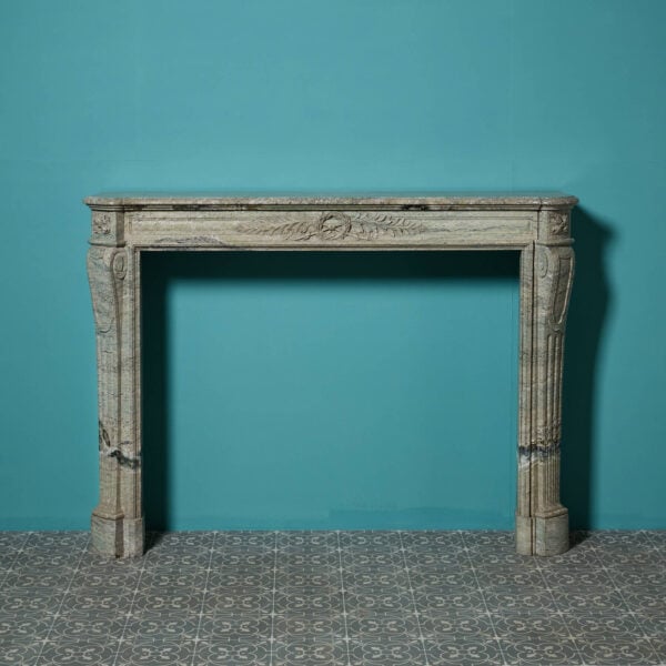 Antique Louis XVI Swedish Green Marble Fire Surround