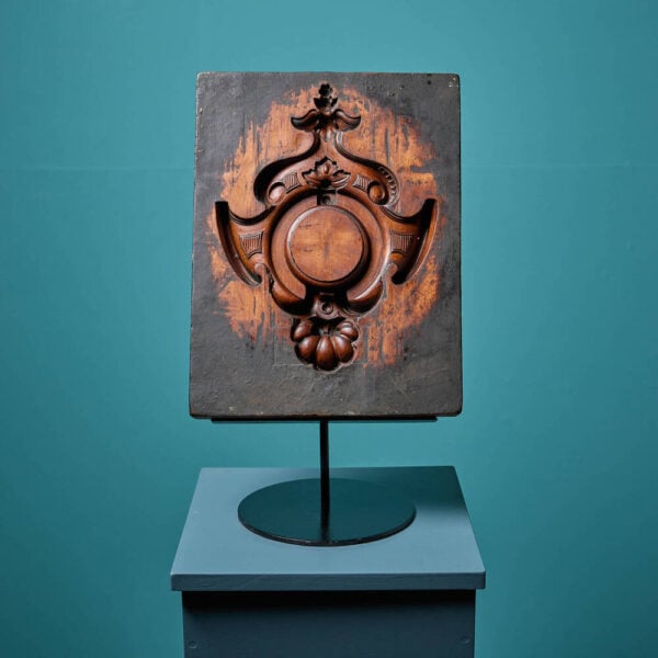 Antique Carved Wooden Cartouche Mould Ex. Tucker Collection