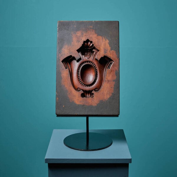 Antique Carved Wooden Cartouche Mould Ex. Tucker Collection